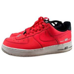 Nike Air Force 1 Low Laser Crimson Leather Sneakers CJ1379-600 Men's Size 9.5